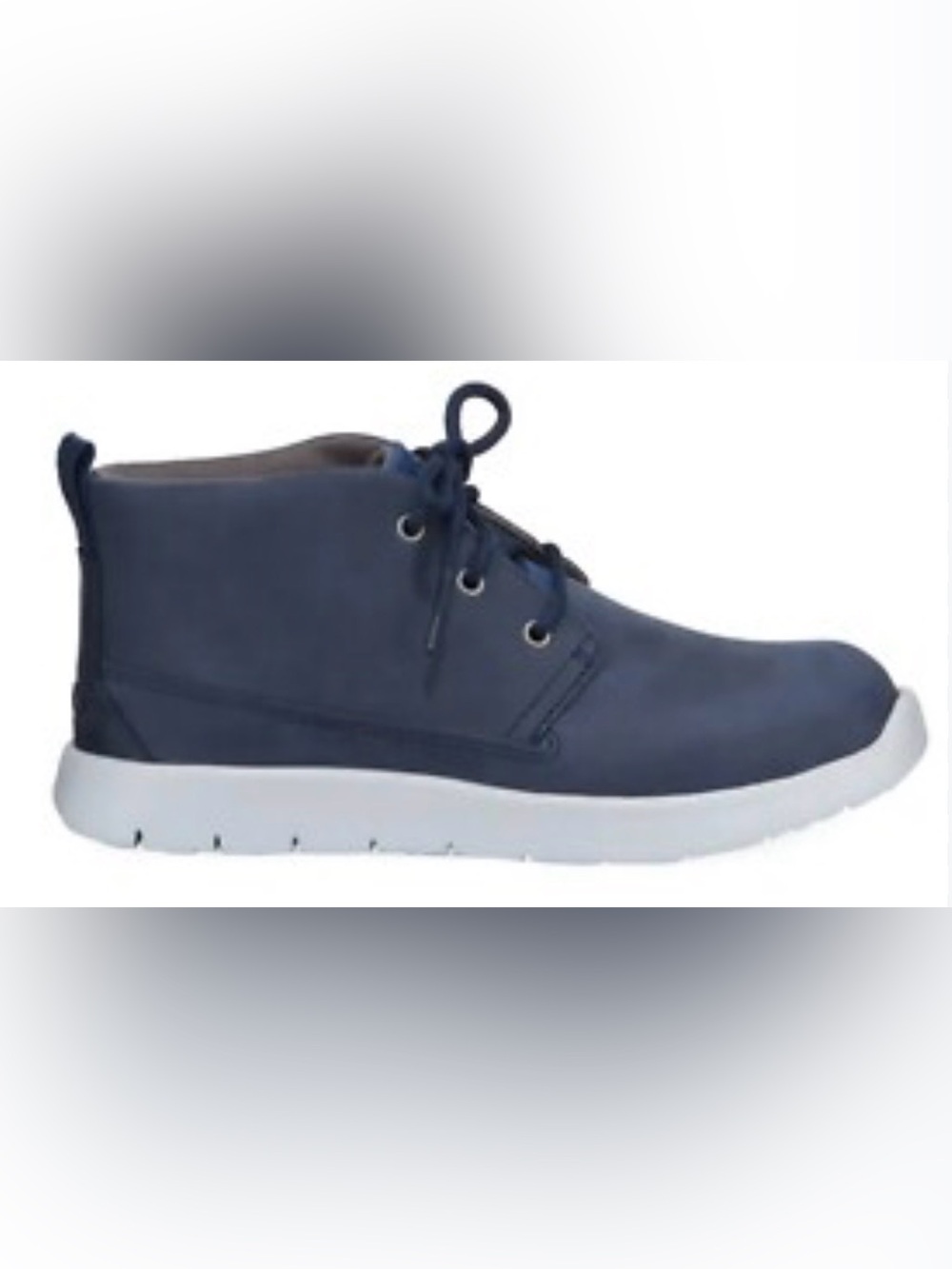Uggs Kids Boys Canoe Mid-Top Waterproof Indigo Blue Leather Chukka Boots Size 13